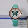 The butterfly watch for ladies is fashionable and lucky. The women's watch with a rotating bead is elegant and grand. The women's leather watch is simple and elegant. The quartz wristwatch is a display product Specification image